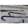 Image 5 : (2) Gooseneck Prybars, Unused Prybar, (2) Hammers