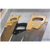 Image 10 : (3) Handsaws, Keyhole Saw, (2) Box Cut Saws & Mitrebox