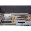 Image 1 : (3) Handsaws, Keyhole Saw, (2) Box Cut Saws & Mitrebox
