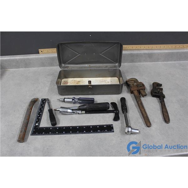 Small Metal Toolbox & Tools