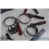 Image 10 : Assorted Oil Filter Wrenches & (3) Auto Nozzles - Parts?