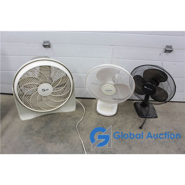 **(3) Fans, Assorted Sizes