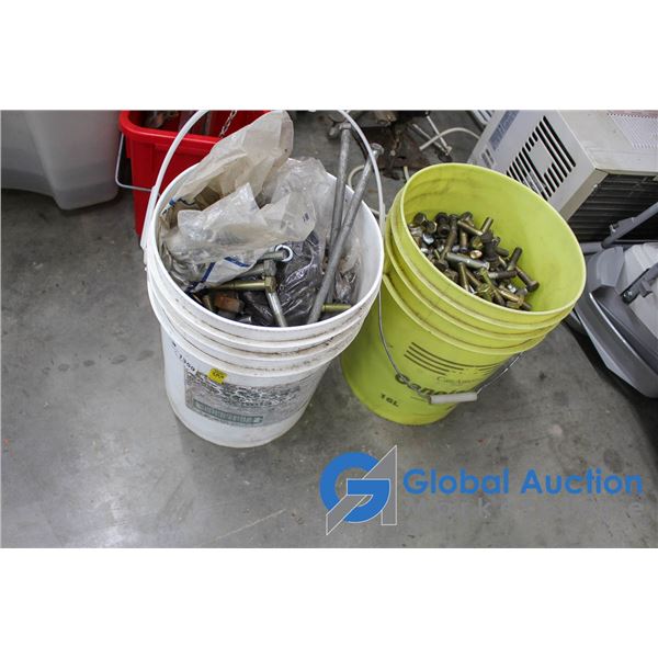 ** Two 5 Gallon Pails of Assorted Nuts & Bolts