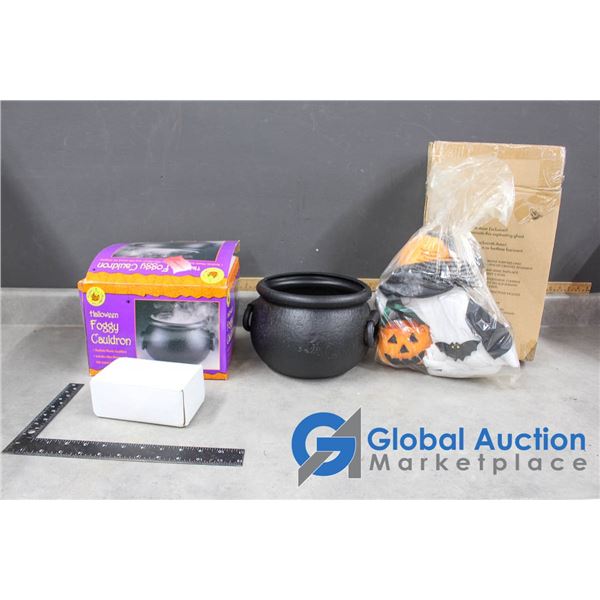 Halloween Foggy Cauldron & Fibre Optic Ghost - Neve Used