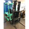 Image 2 : MITSUBISHI MODEL FE18KT 3500LB CAPACITY ELECTRIC FORKLIFT W/3 STAGE MAST 188" LIFT SIDE SHIFT &