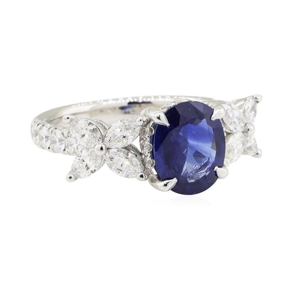 2.55 ctw Sapphire and Diamond Ring - Platinum