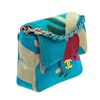 Image 2 : Chanel Blue Multicolor Satin Mini Chain Crossbody Bag