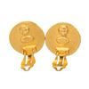 Image 2 : Chanel Gold Round CC Earrings