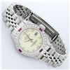 Image 3 : Rolex Ladies Stainless Steel Yellow Diamond & Ruby 26MM Datejust Wristwatch