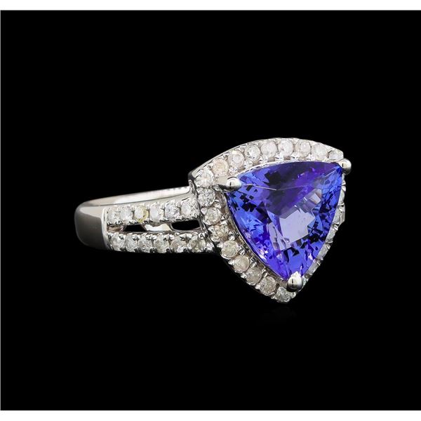 14KT White Gold 2.21 ctw Tanzanite and Diamond Ring