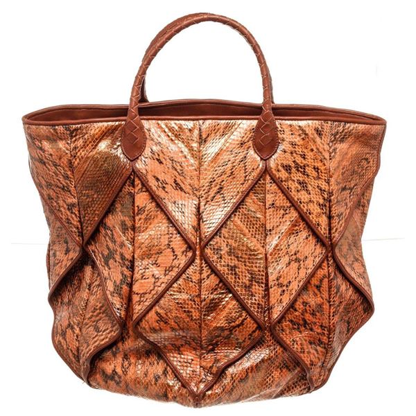 Bottega Veneta Brown Leather Origami Shopper Tote Bag