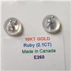 Image 4 : $260 10K  Ruby(2.1ct) Earrings