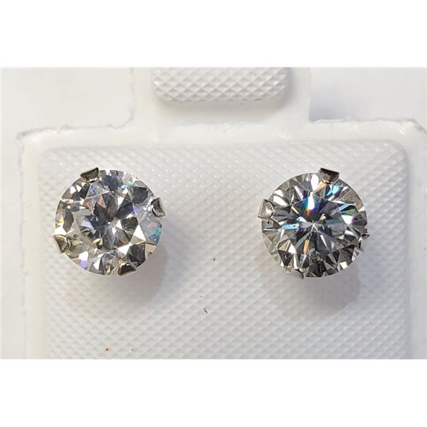 Certified 10K  Moissanite(1.45ct) Earrings