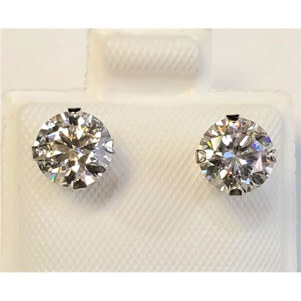 Certified 10K  Moissanite(1.52ct) Earrings