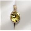 Image 1 : $800 14K  Lemon Quartz(4.9ct) Pendant