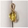 Image 3 : $800 14K  Lemon Quartz(4.9ct) Pendant