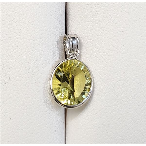 $800 14K  Lemon Quartz(3.8ct) Pendant