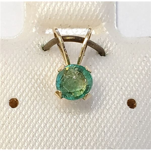 14K  Emerald(0.3ct) Pendant