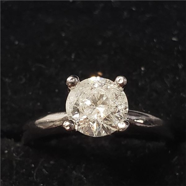 Certified 10K  Diamond (0.85Ct,I2,F) Ring
