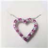 Image 1 : $100 Silver Created Ruby 18" Necklace