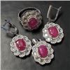 Image 1 : $550 Silver Ruby(8ct) Set