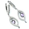 Image 2 : $300 Silver Amethyst(2.4ct) Earrings