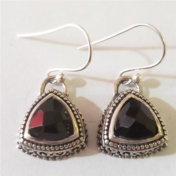 $150 Silver Smokey Quartz Earrings