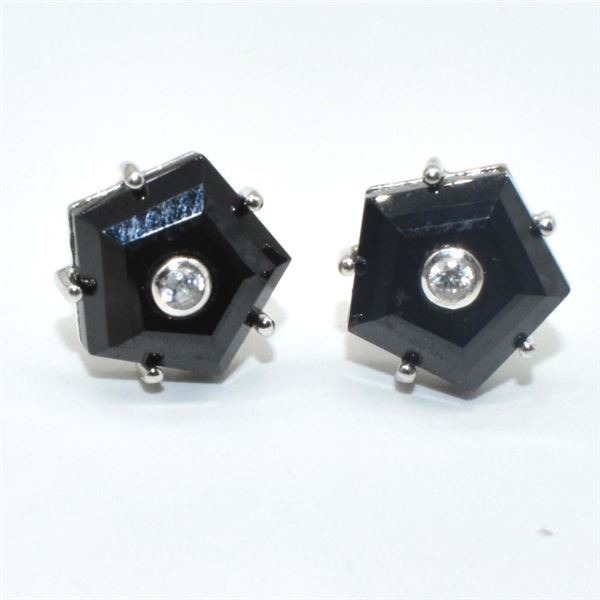 $200 Silver Onyx(8.1ct) Earrings