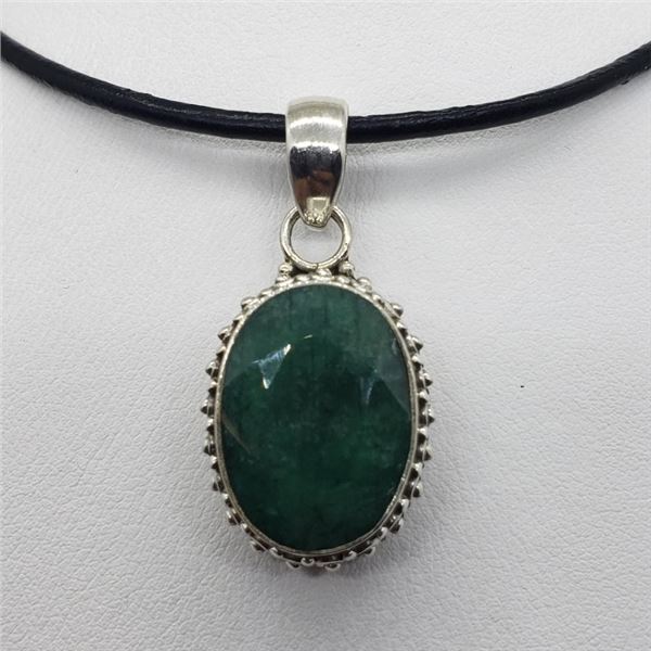 $150 Silver Emerald Necklace