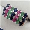 Image 2 : $400 Silver Sapphire,Emerald, Ruby Ring