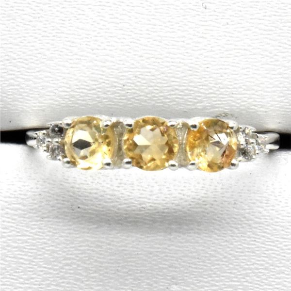 $120 Silver Citrine Ring