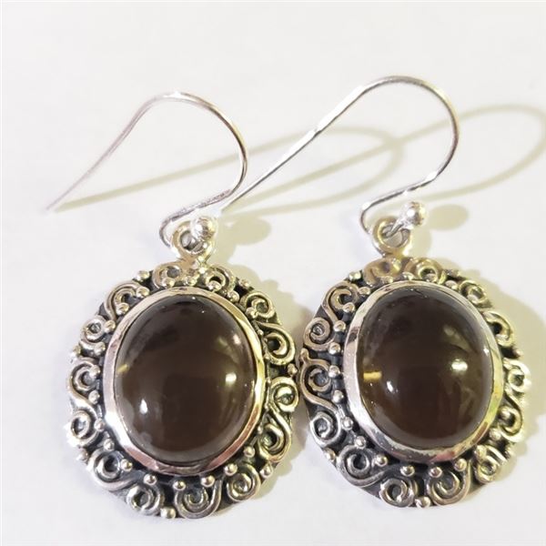 $150 Silver Moostone Earrings