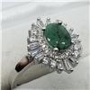 Image 2 : $200 Silver Emerald CZ Ring