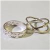 Image 1 : $100 Silver Two Rings Set
