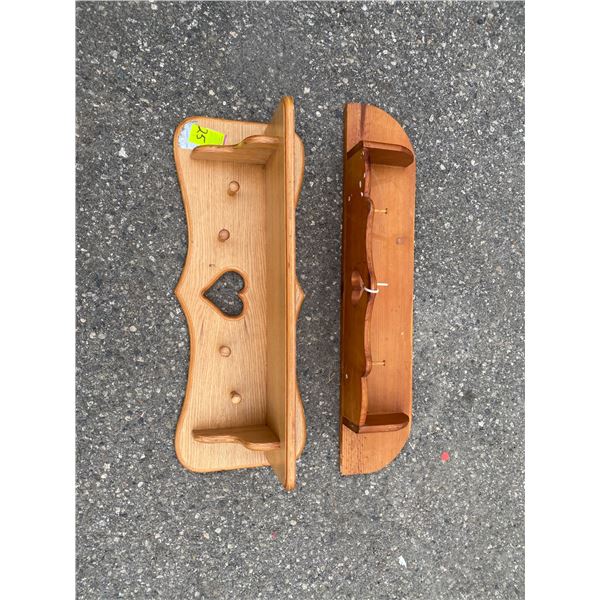 Wood wall shelves 30” long