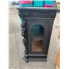 Image 3 : Ornate cabinet missing one side glass and piece needs repair bottom corner