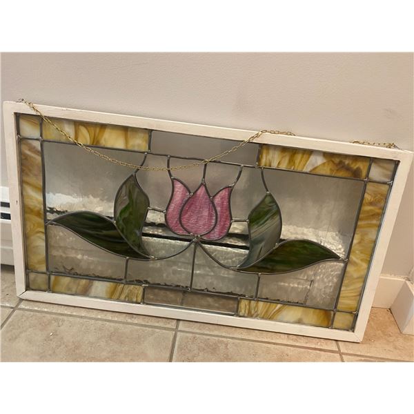 Stained glass hanging 27” x 17”