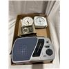Image 1 : Assorted clocks and radio