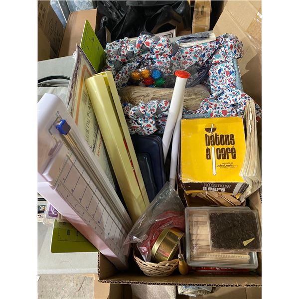 Assorted crafting items