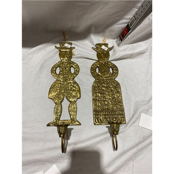 Brass candle holders