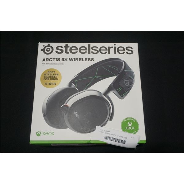 STEEL SERIES ARCTIS 9X WIRELESS GAMING HEADSET, TESTED WORKING