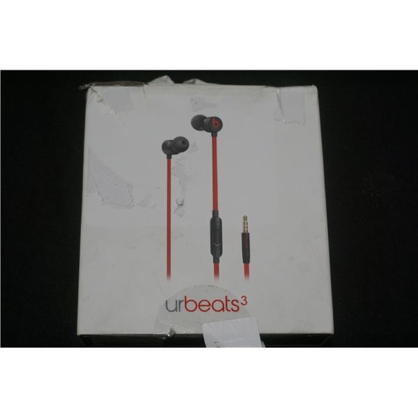 BEATS URBEATS 3 IN EAR SOUND ISOLATING WIRED EARPHONES, TESTED WORKING