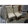 Image 2 : 2 NEW BEIGE BUTTONBACK CHAIRS
