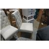 Image 3 : 2 NEW BEIGE BUTTONBACK CHAIRS