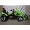 Image 1 : NEW 12V ELECTRIC KIDS RIDE ON TRACTOR WITH FUNCTIONAL BUCKET, GREEN, RETAIL $399. PHOTO IS OF ACTUAL