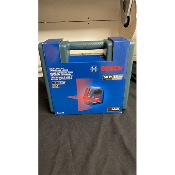 BRAND NEW SEALED BOSCH SELF LEVELING CROSS LINE LASER, 50 FOOT RANGE