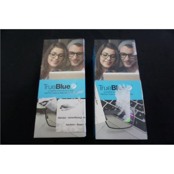 2 PAIRS OF TRUEBLUE GLASSES "SOHO" AND "BODONI" - TOTAL RETAIL $108