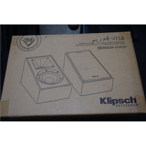 Pair of Klipsch R41SA 50-Watt Module Speaker Black, TESTED WORKING