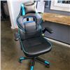 Image 1 : AS NEW BLUE AND BLACK GAMING CHAIR
