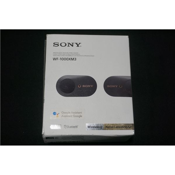 SONY WF-1000XM3 WIRELESS NOISE CANCELLING STEREO EARBUDS WITH CHARGING CASE, TESTED WORKING